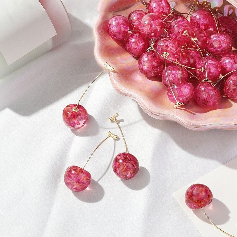 Pink Cherry" earrings