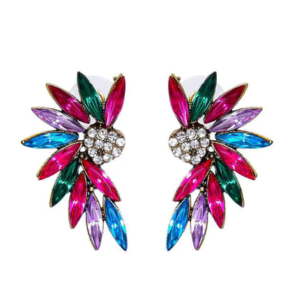 Heart Wing Earrings with Zirconias