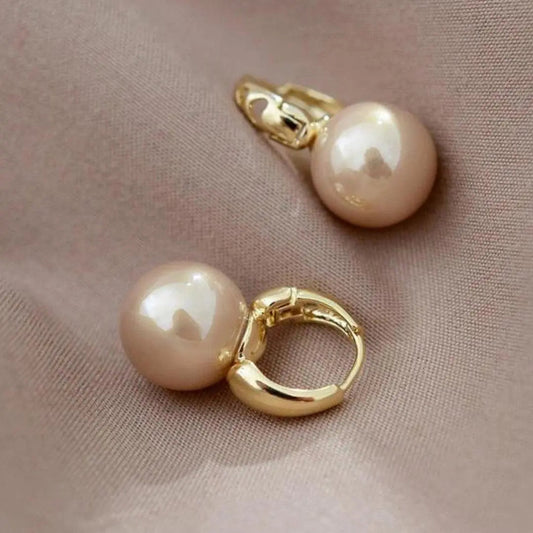 Gold-plated Bead Earrings